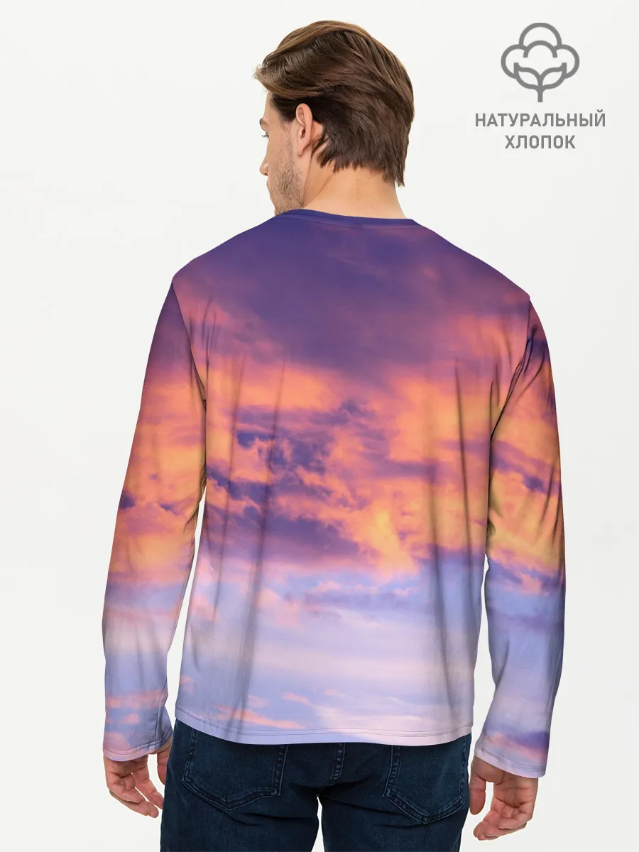 Мужской лонгслив базовый / В небе