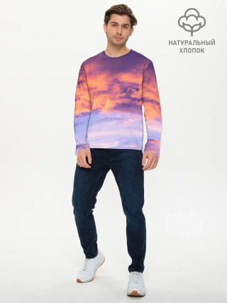 Мужской лонгслив базовый / В небе