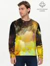 Мужской лонгслив базовый / Желтая краска