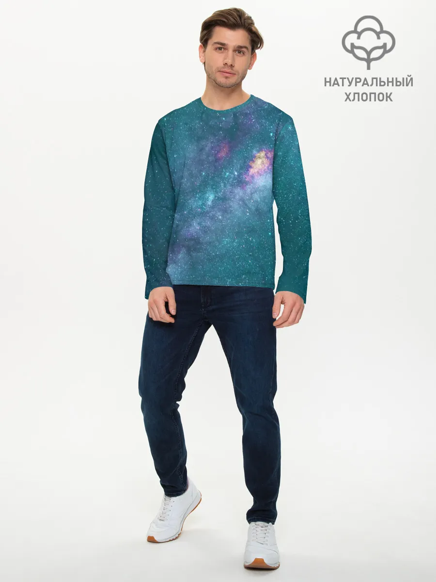 Мужской лонгслив базовый / Млечный путь