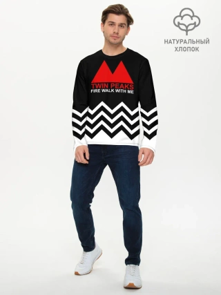 Мужской лонгслив базовый / Твин Пикс