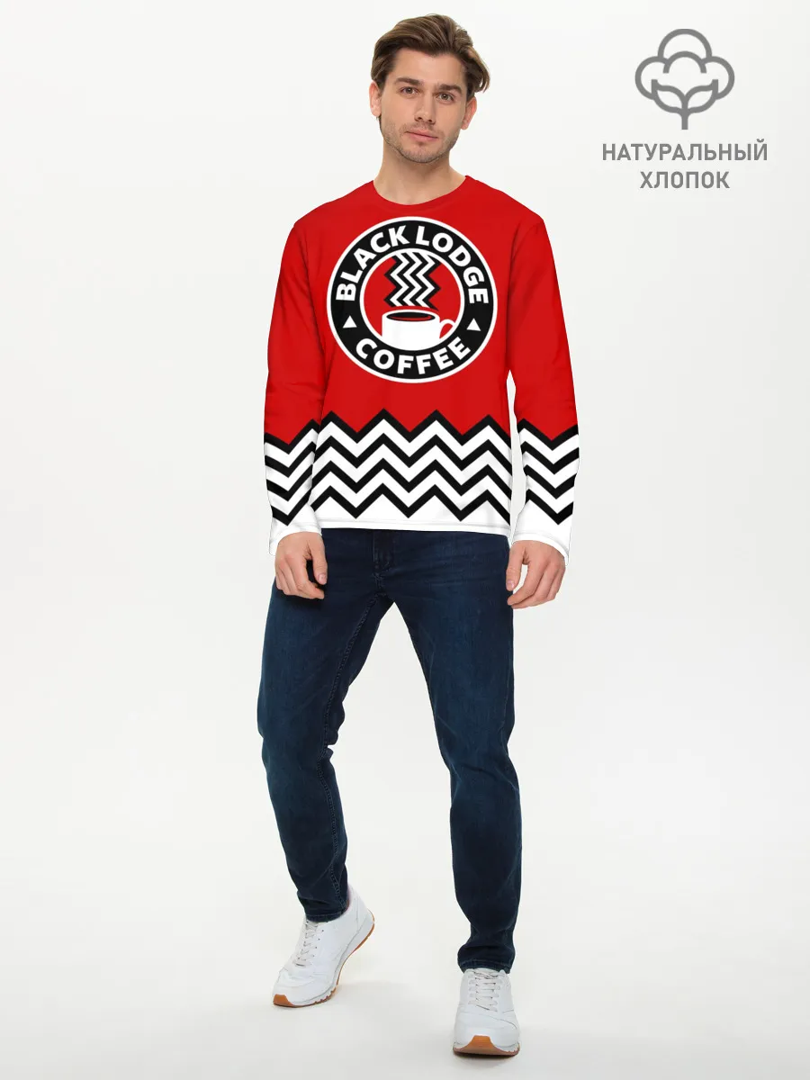 Мужской лонгслив базовый / Твин Пикс