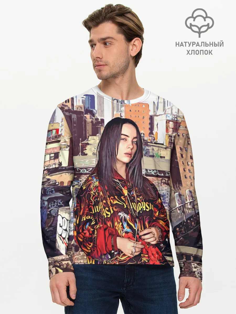 Мужской лонгслив базовый / Billie Eilish