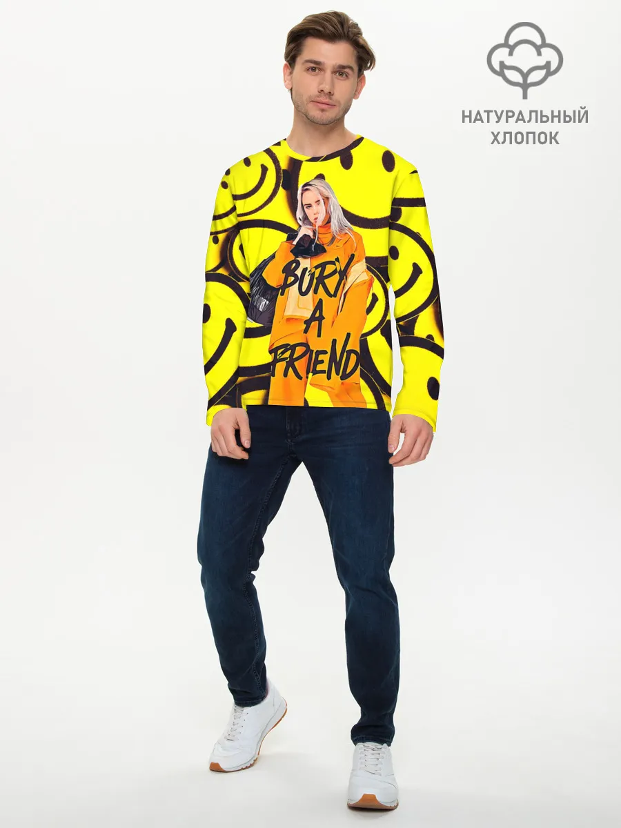 Мужской лонгслив базовый / Billie Eilish Выкинь Друга