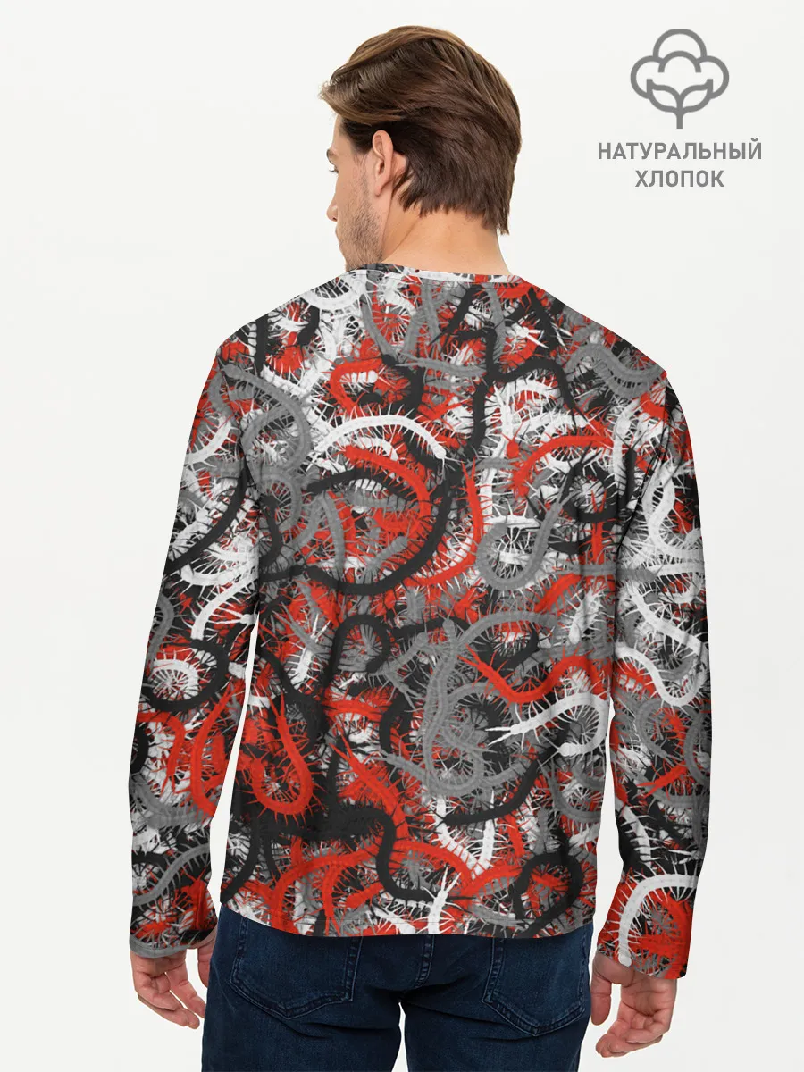 Мужской лонгслив базовый / Сколопендры