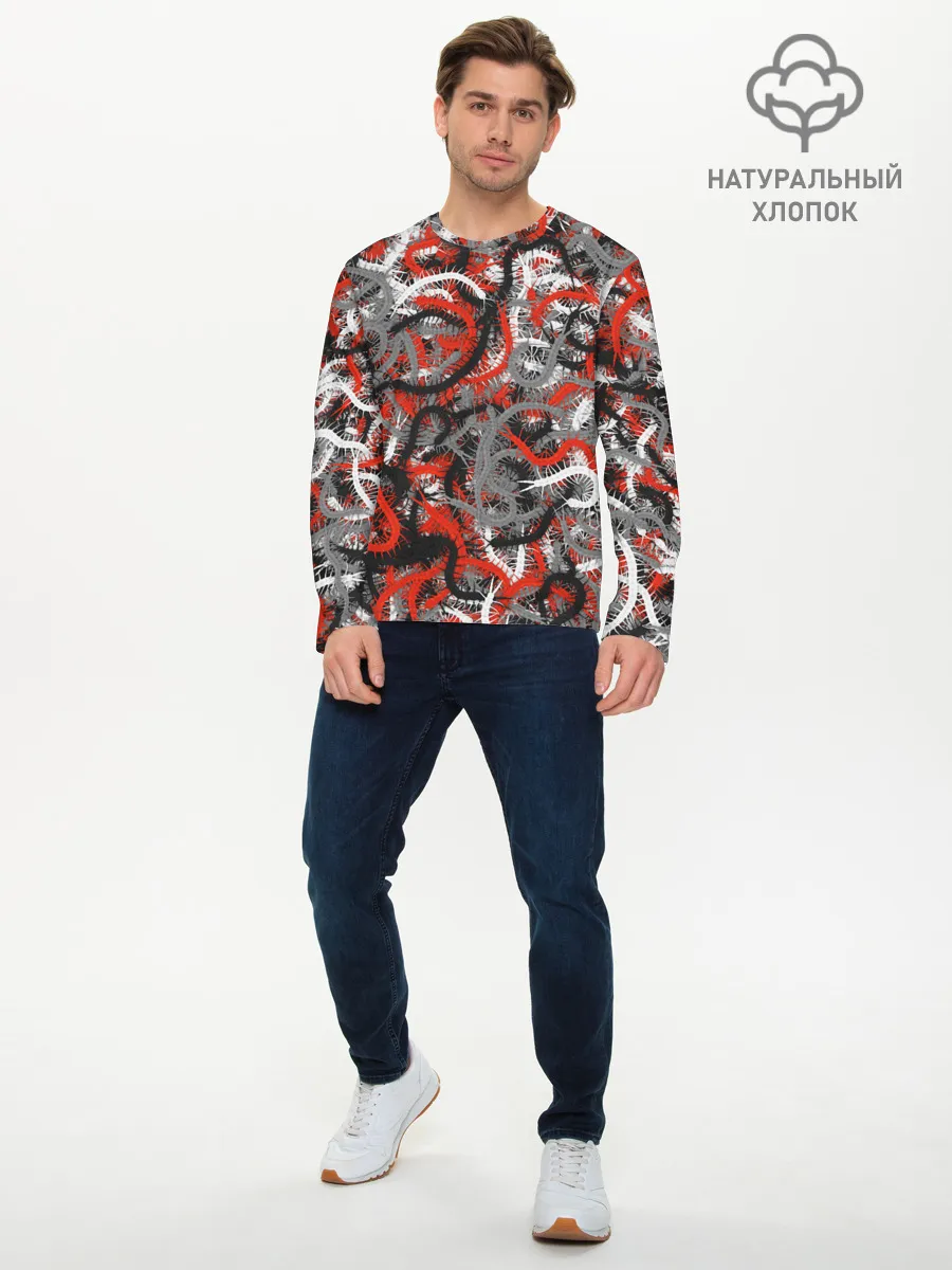 Мужской лонгслив базовый / Сколопендры