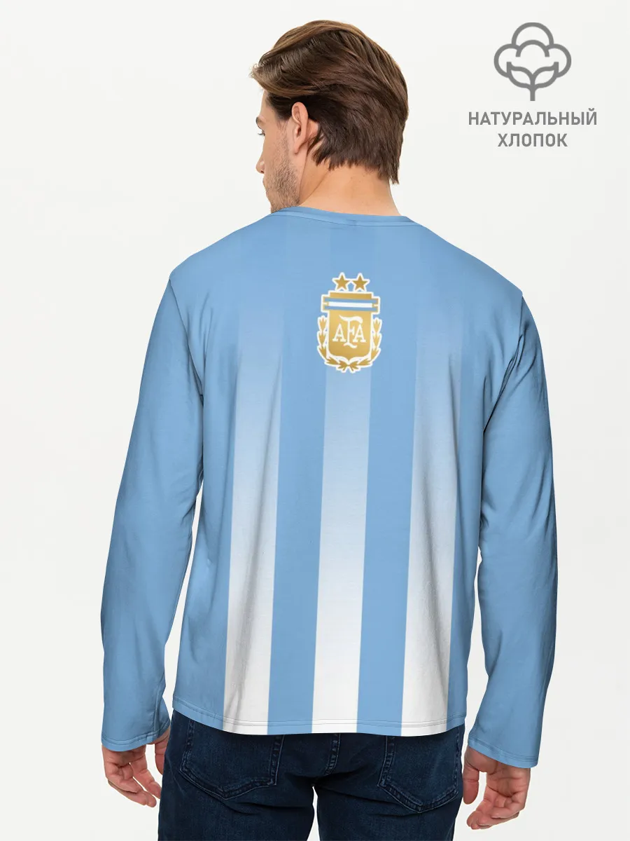 Мужской лонгслив базовый / Сборная Аргентины