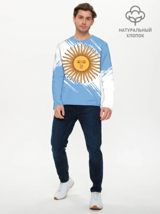 Мужской лонгслив базовый / Аргентина