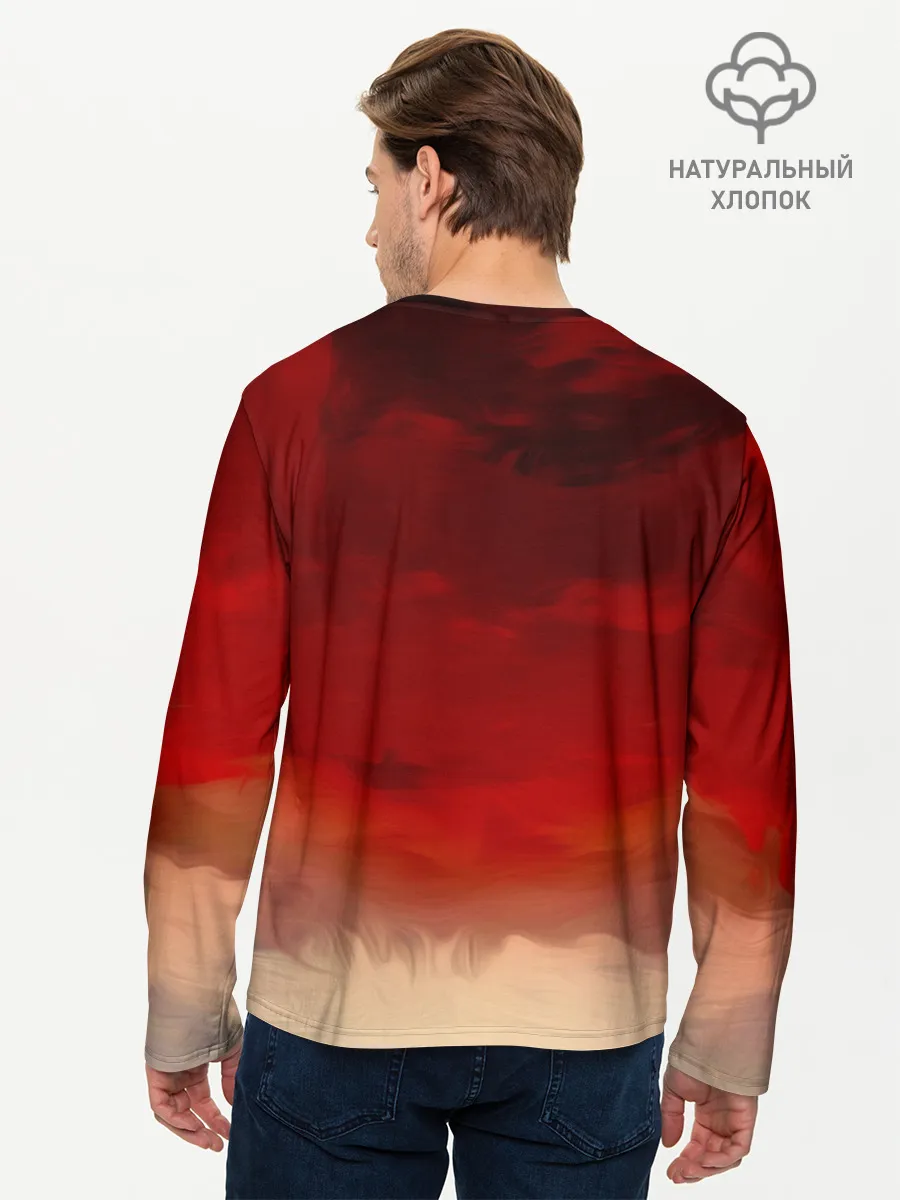 Мужской лонгслив базовый / Огненная Лиса