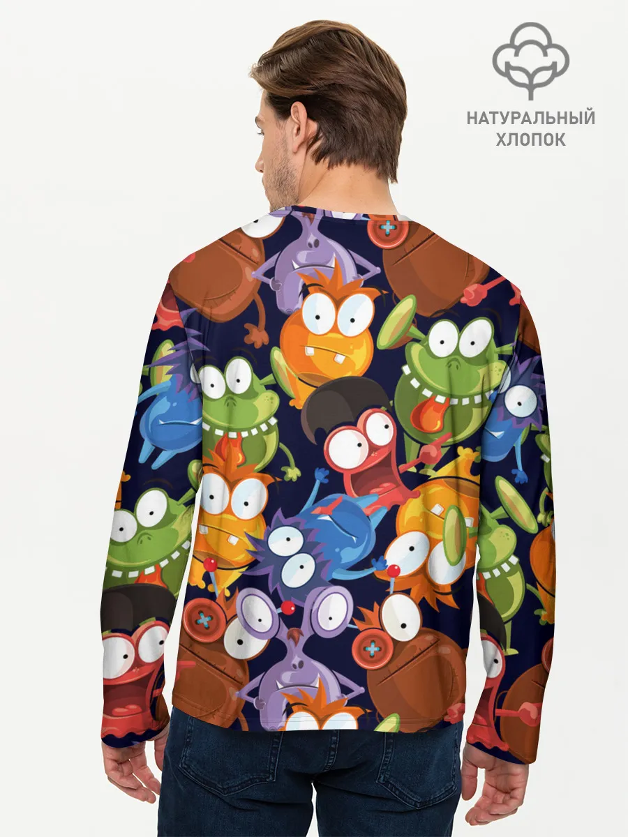 Мужской лонгслив базовый / Пучеглазые монстры