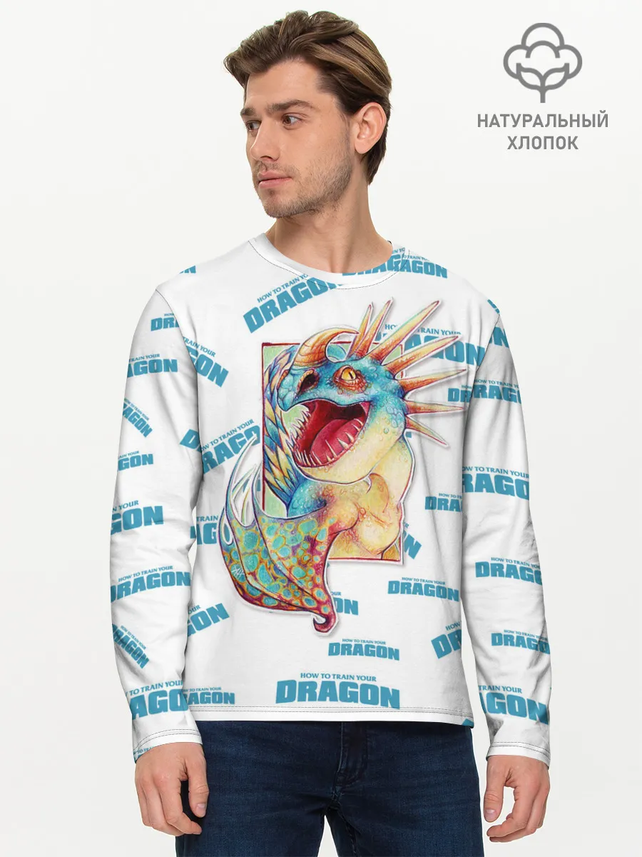 Мужской лонгслив базовый / Как приручить дракона