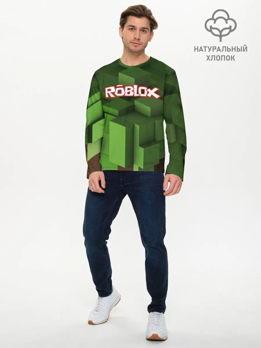 Мужской лонгслив базовый / Roblox