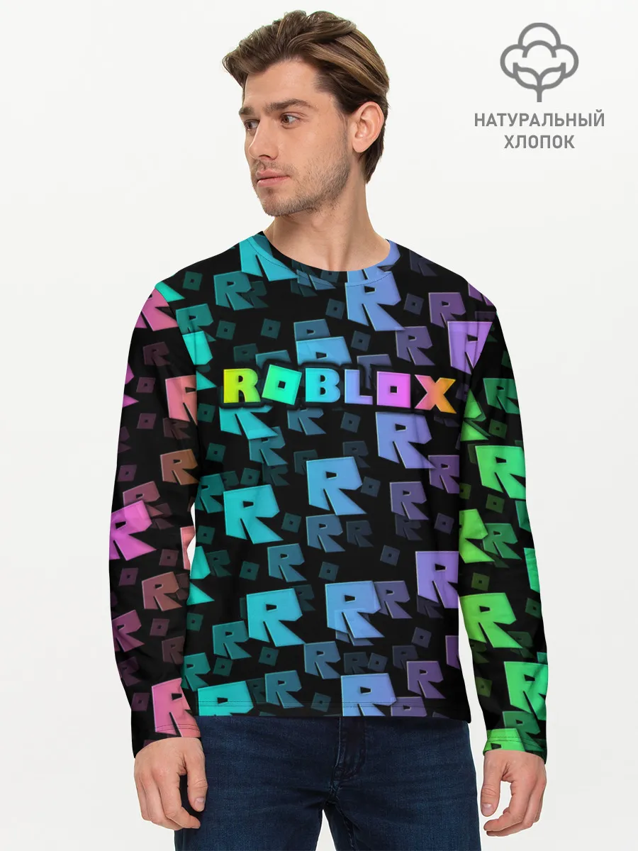 Мужской лонгслив базовый / Roblox