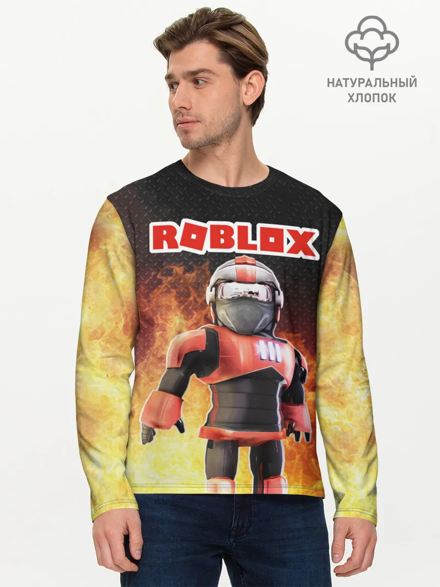 Мужской лонгслив базовый / Roblox