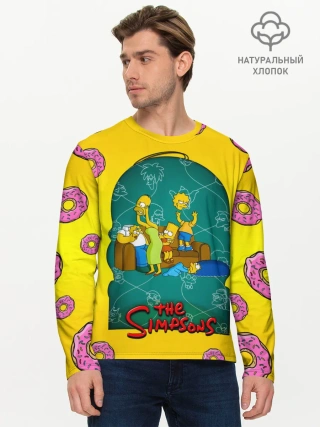 Мужской лонгслив базовый / Симпсоны