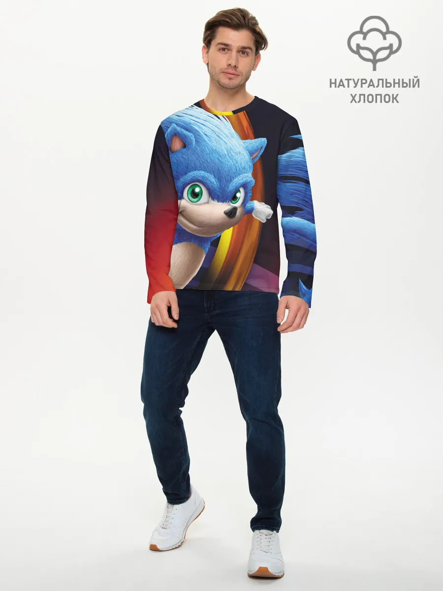 Мужской лонгслив базовый / Sonic