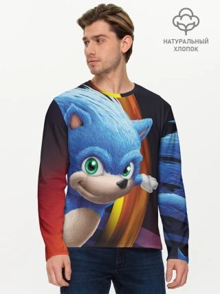 Мужской лонгслив базовый / Sonic