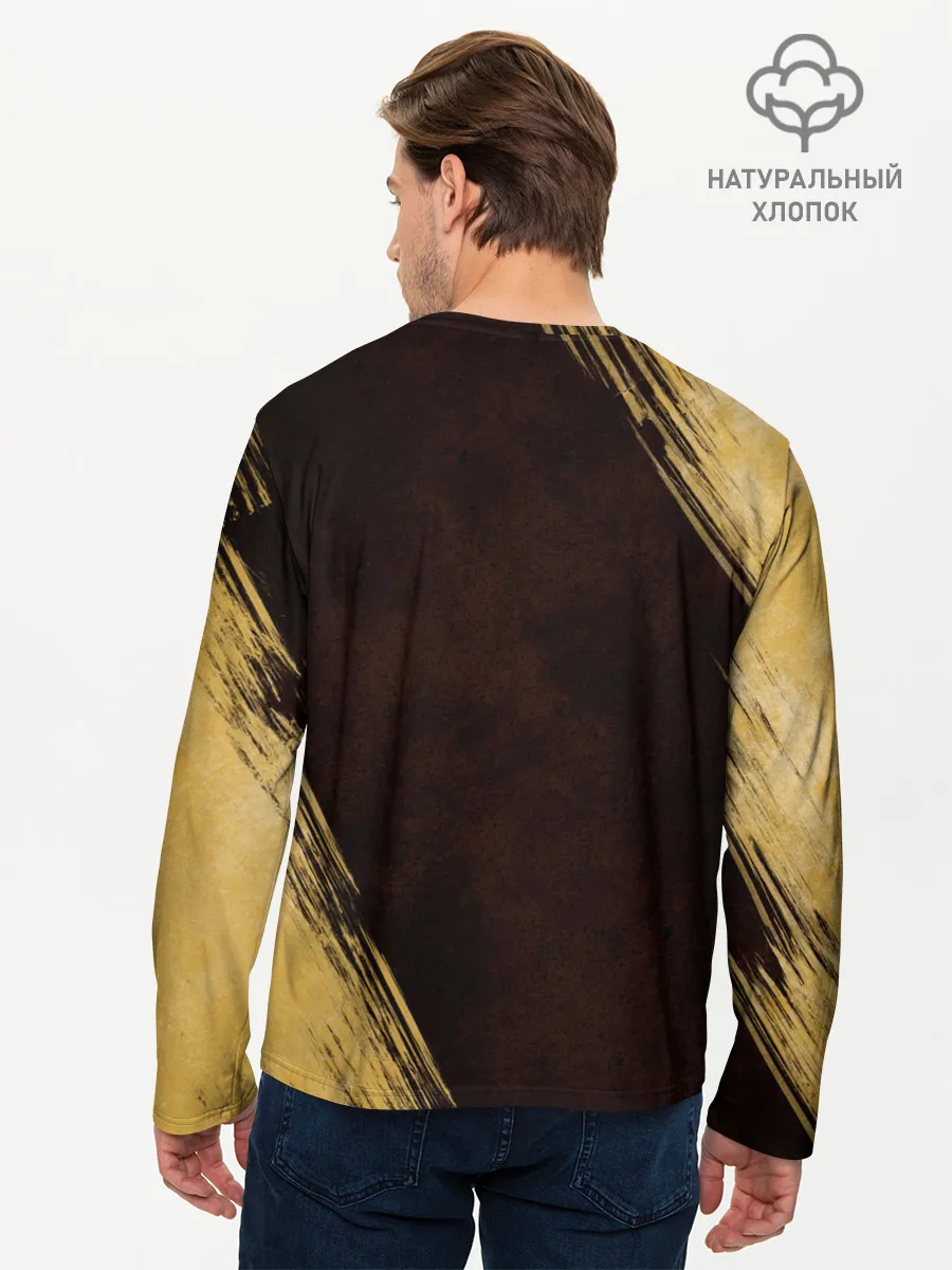 Мужской лонгслив базовый / Черный Клевер