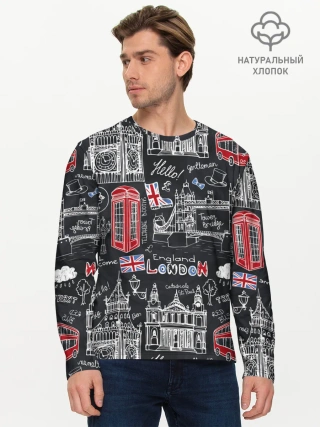 Мужской лонгслив базовый / Лондон