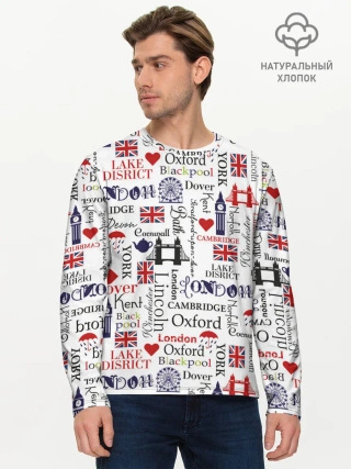 Мужской лонгслив базовый / Лондон