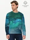 Мужской лонгслив базовый / Изумрудные Облака