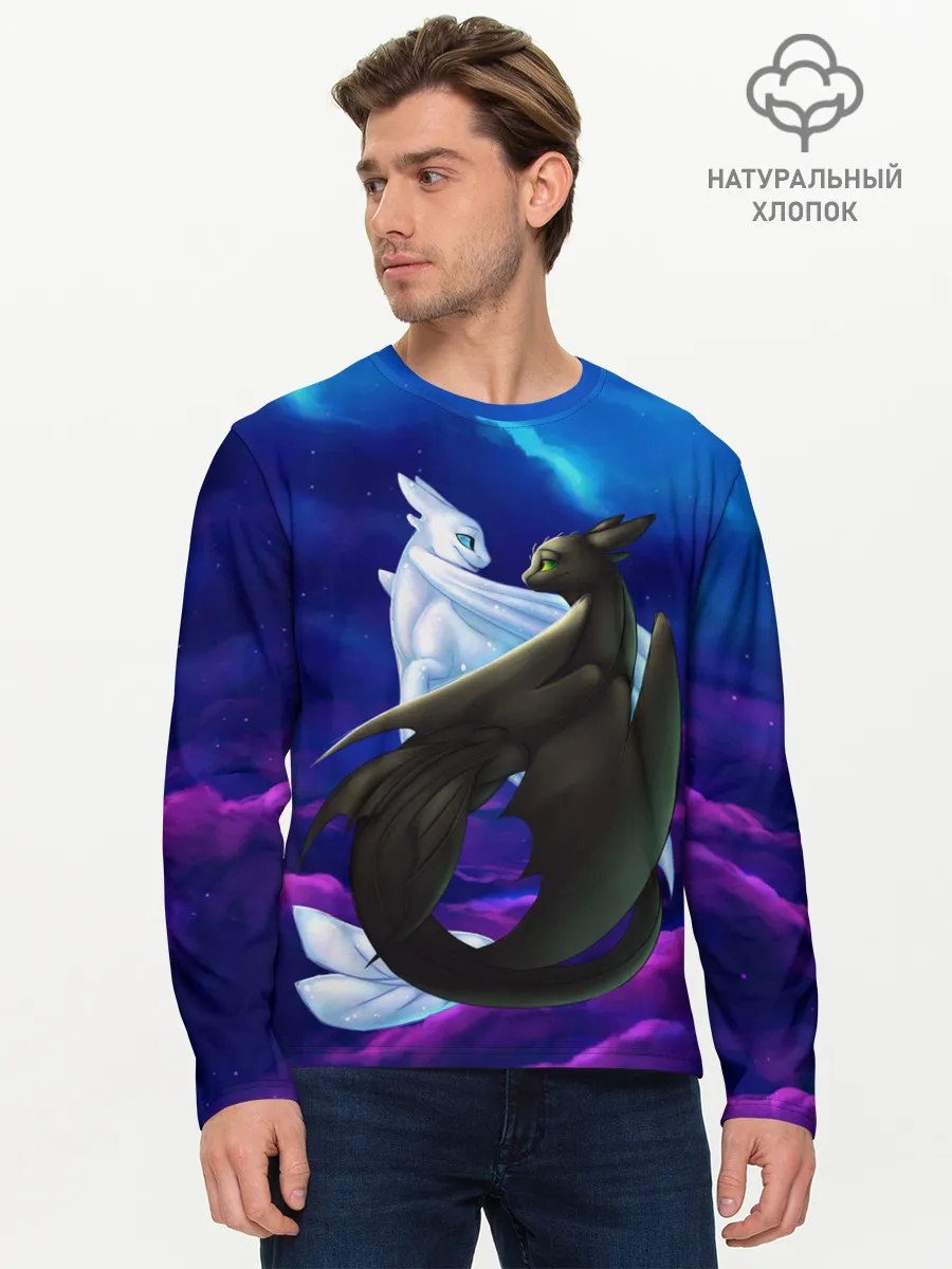 Мужской лонгслив базовый / Как приручить дракона