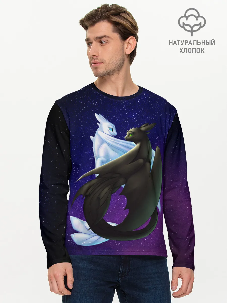 Мужской лонгслив базовый / Как приручить дракона