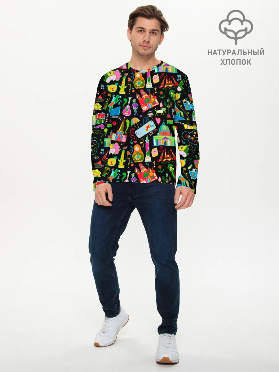 Мужской лонгслив базовый / Travel to Saint Petersburg