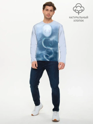 Мужской лонгслив базовый / Безликий бог следит за Хаку