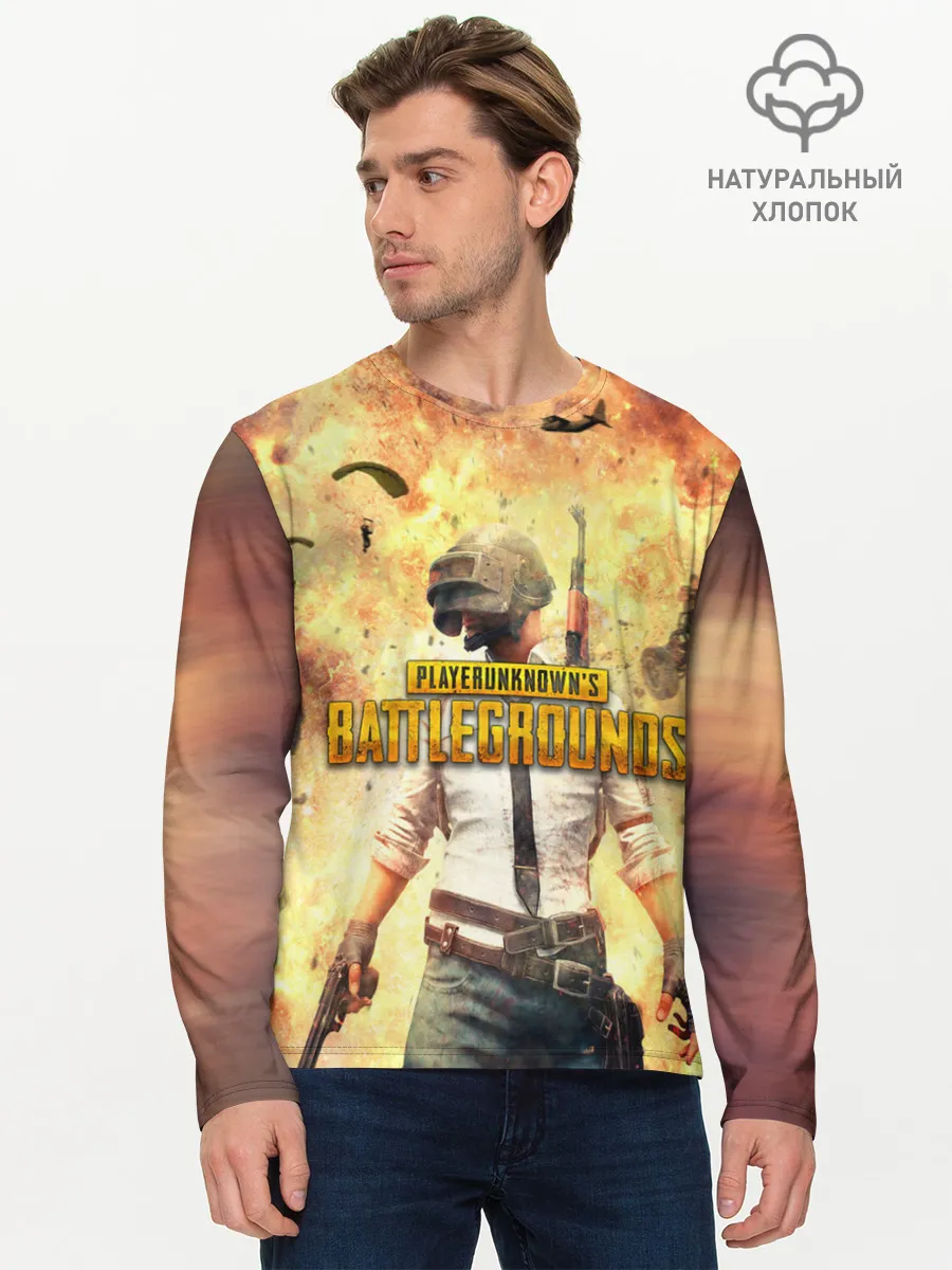 Мужской лонгслив базовый / PUBG BOOM