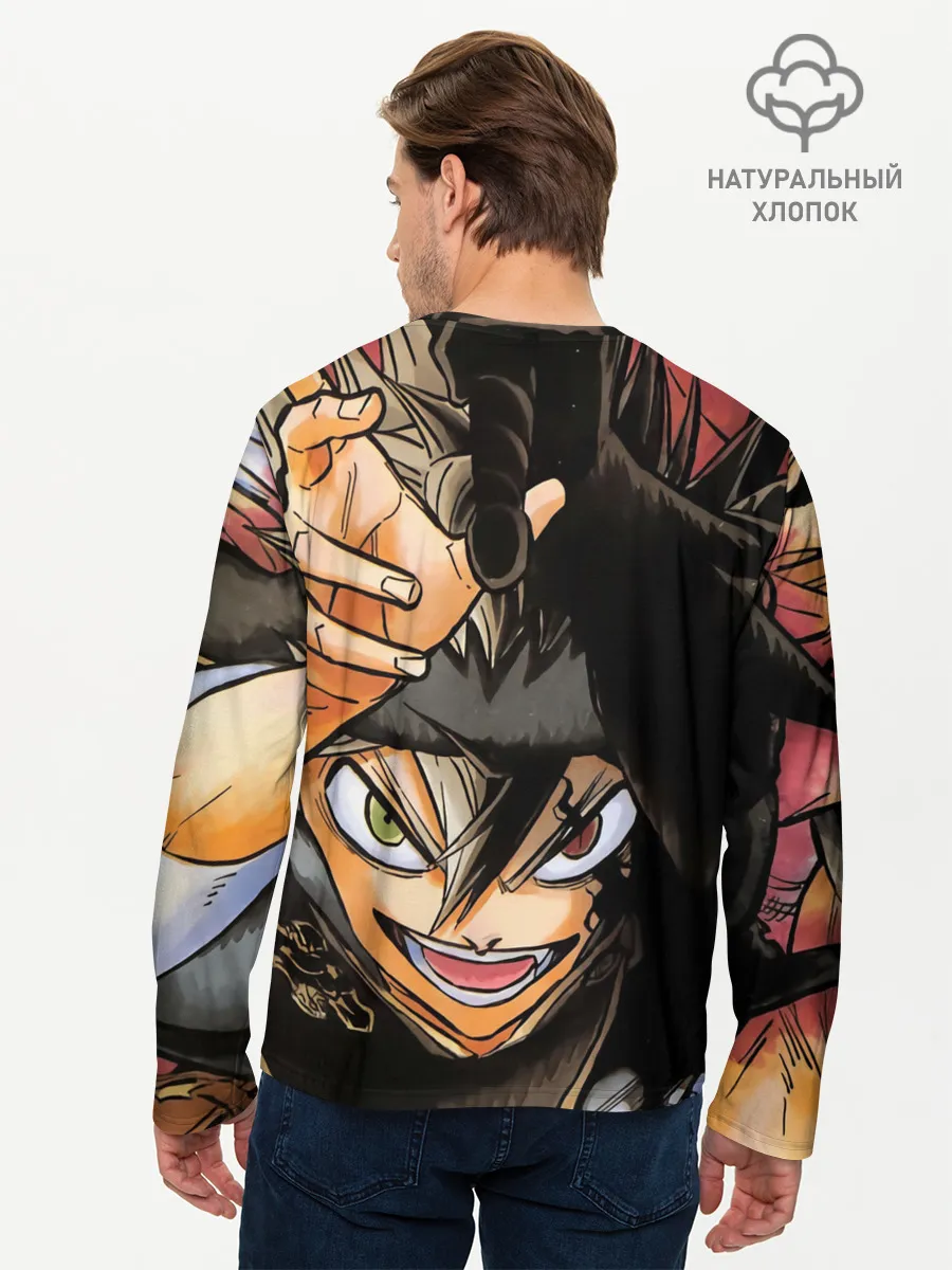 Мужской лонгслив базовый / Красочный арт Асты