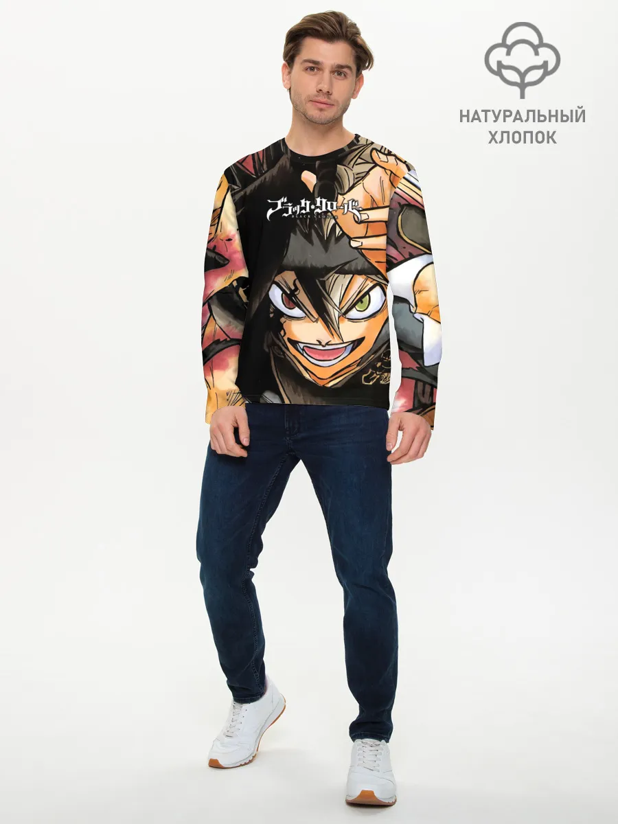 Мужской лонгслив базовый / Красочный арт Асты