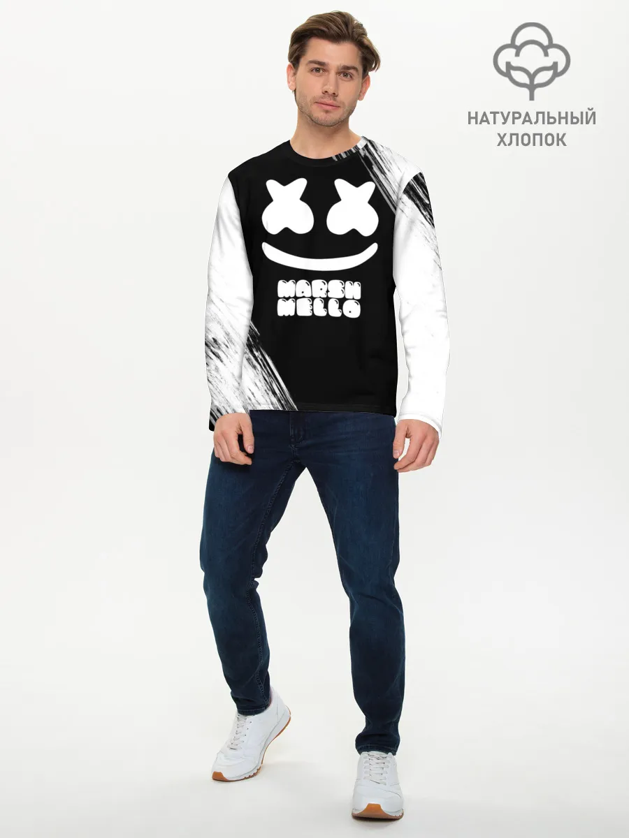 Мужской лонгслив базовый / Marshmello 4
