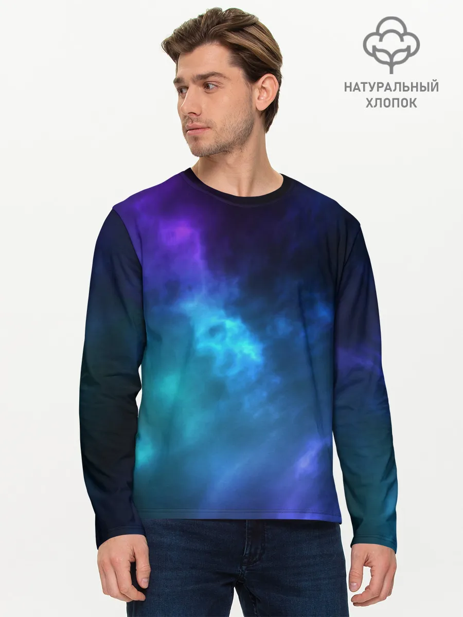 Мужской лонгслив базовый / Космос