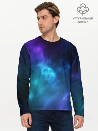 Мужской лонгслив базовый / Космос