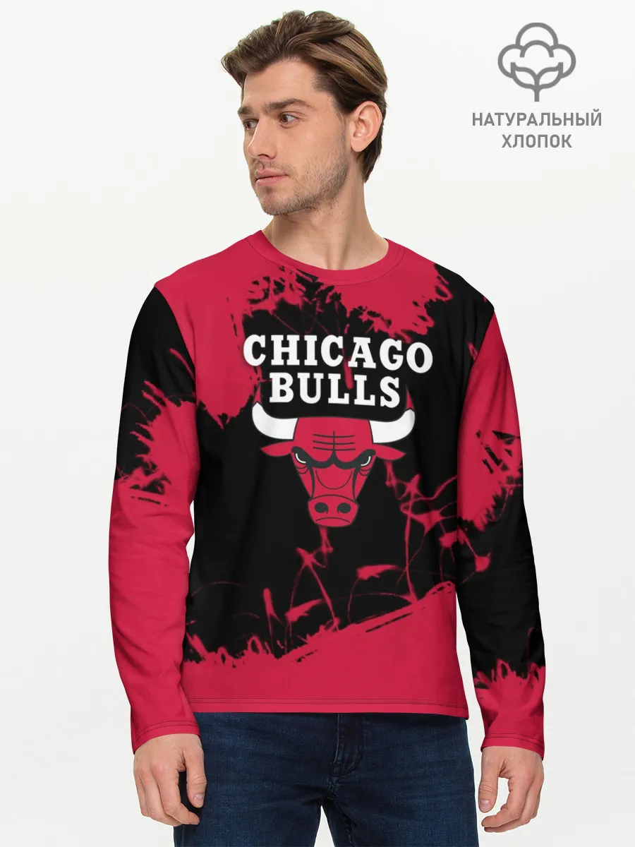 Мужской лонгслив базовый / CHICAGO BULLS