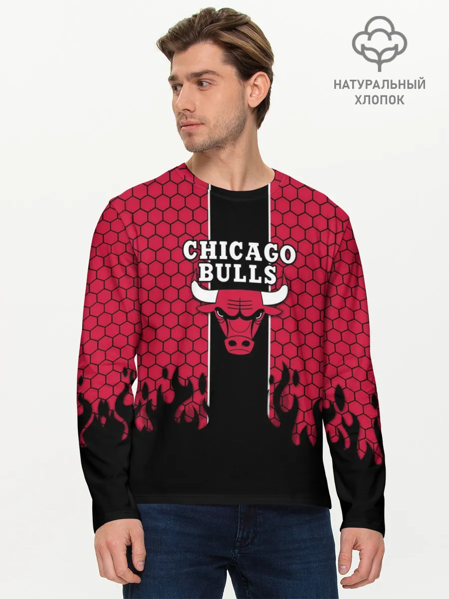 Мужской лонгслив базовый / CHICAGO BULLS