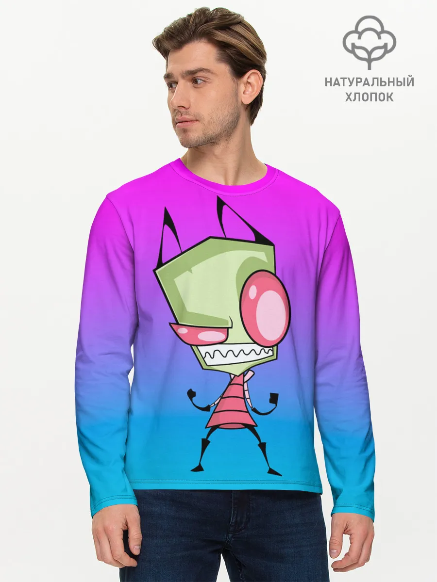 Мужской лонгслив базовый / Захватчик Зим