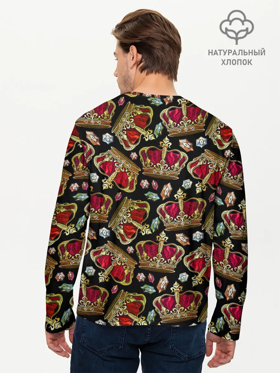 Мужской лонгслив базовый / Короны