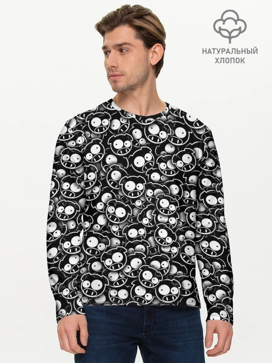 Мужской лонгслив базовый / Subaru rally pigs