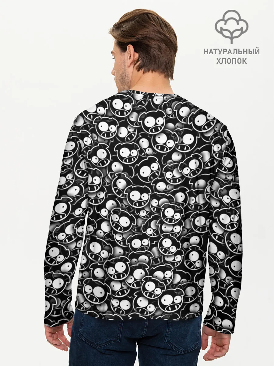 Мужской лонгслив базовый / Subaru rally pigs