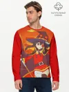 Мужской лонгслив базовый / KonoSuba. Мегумин с посохом