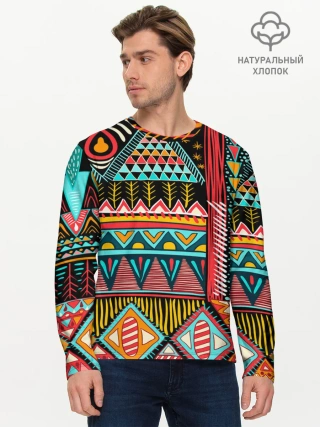 Мужской лонгслив базовый / Африканский стиль