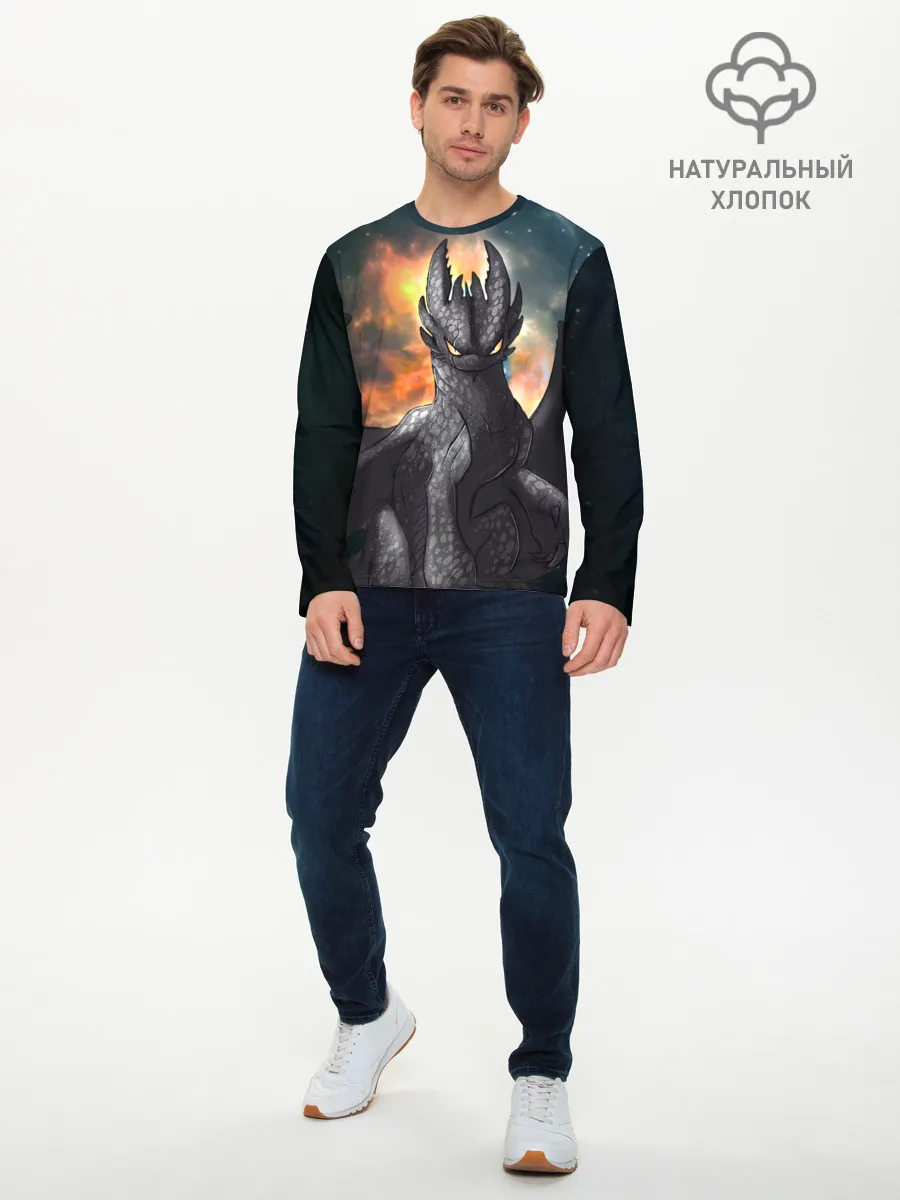 Мужской лонгслив базовый / Night Fury