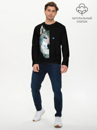 Мужской лонгслив базовый / Волк