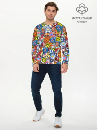 Мужской лонгслив базовый / ЛОГОТИПЫ ФУТБОЛЬНЫХ КОМАНД