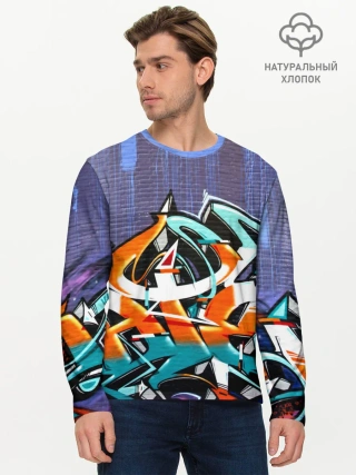 Мужской лонгслив базовый / Уличный художник
