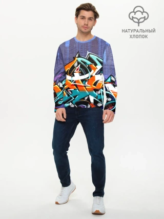 Мужской лонгслив базовый / Уличный художник