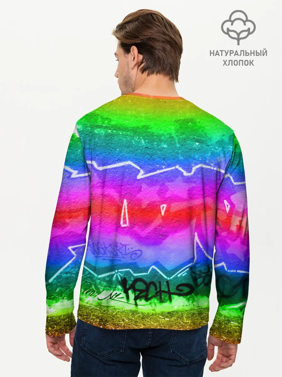 Мужской лонгслив базовый / GRAFFITI NEON
