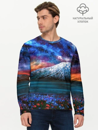 Мужской лонгслив базовый / Космос